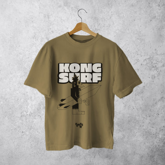 Kong Surf #1 : Beige Oversized Roundneck T-shirt